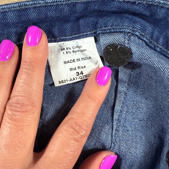 All About You Denim‎ Skirt Button Front Pockets Pencil Casual Chic Size 34 - Picture 7 of 7